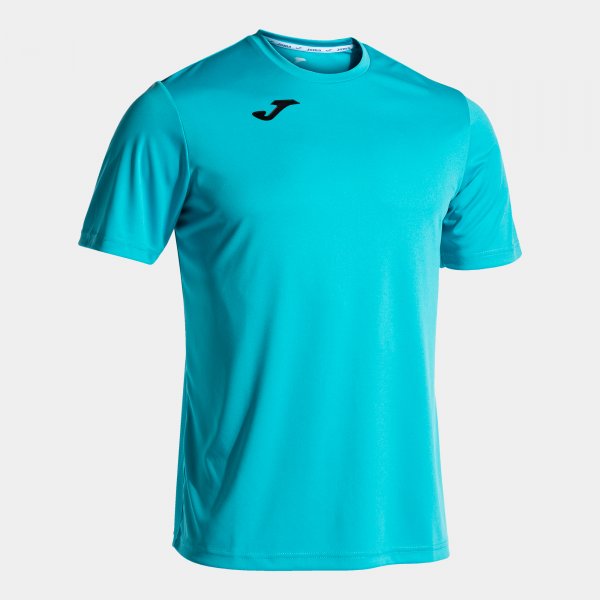 Joma Camiseta Manga Corta Combi en color Turquesa Flúor - padel Joma
