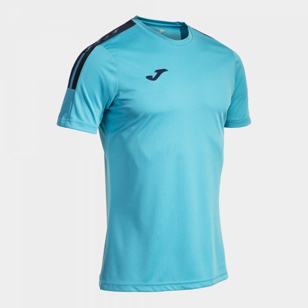 Joma Camiseta Manga Corta Olimpiada en color Turquesa Flúor Marino - padel Joma
