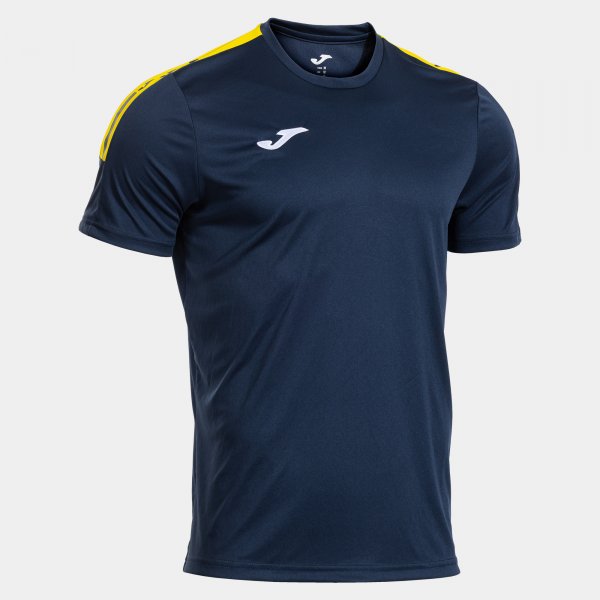 Joma Camiseta Manga Corta Olimpiada en color Marino Amarillo - padel Joma