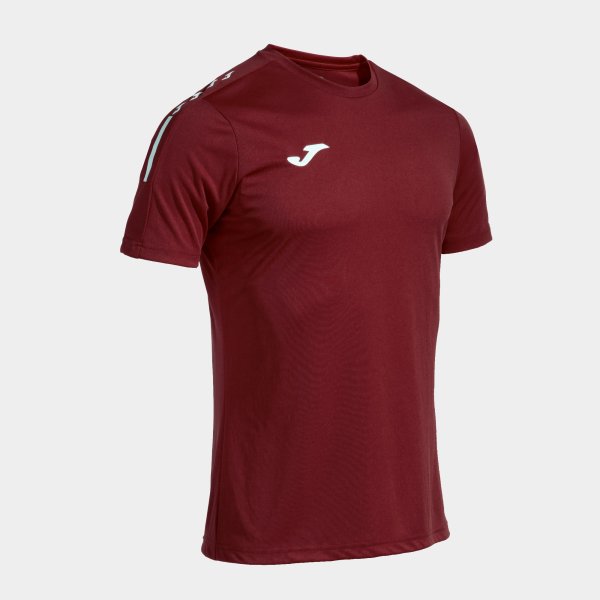 Joma Camiseta Manga Corta Olimpiada en color Burdeos - padel Joma