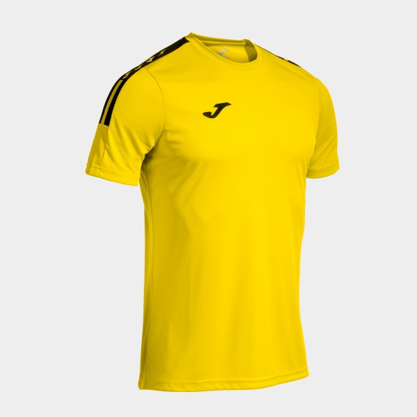 Joma Camiseta Manga Corta Olimpiada en color Amarillo Negro - padel Joma