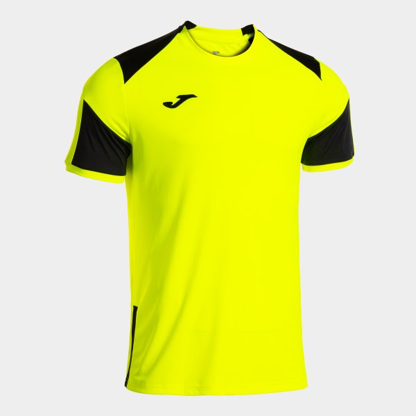 Joma Camiseta Manga Corta Danubio IV en color Amarillo Negro - padel Joma