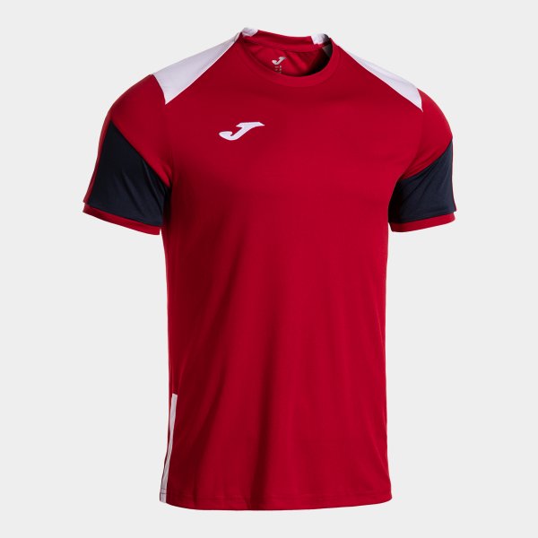 Joma Camiseta Manga Corta Danubio IV en color Rojo Blanco - padel Joma