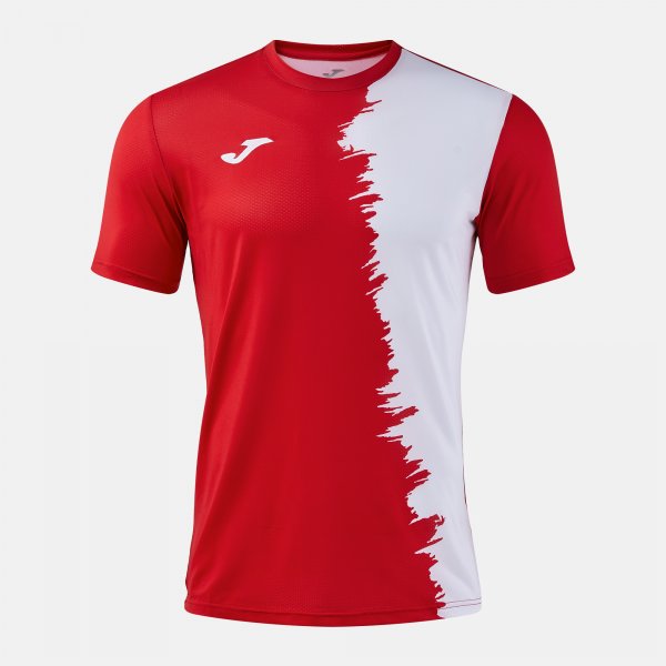 Joma Camiseta Manga Corta Picasho en color Rojo Blanco - padel Joma