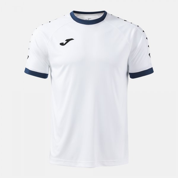 Joma Camiseta Manga Corta Heroic en color Blanco Dark Navy - padel Joma