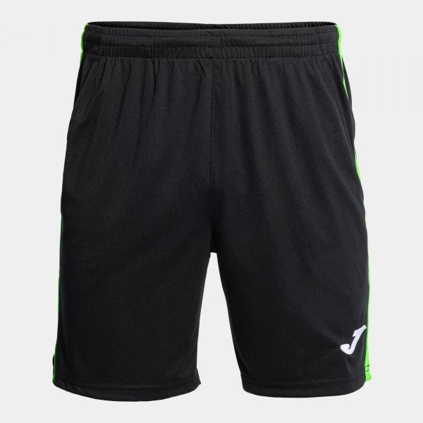 Joma Bermuda Open III en color Negro Verde Flúor - padel Joma