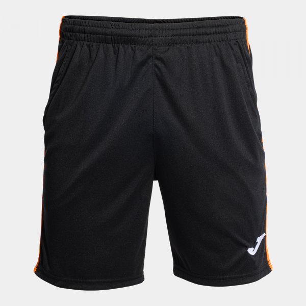 Joma Bermuda Open III en color Negro Naranja Flúor - padel Joma