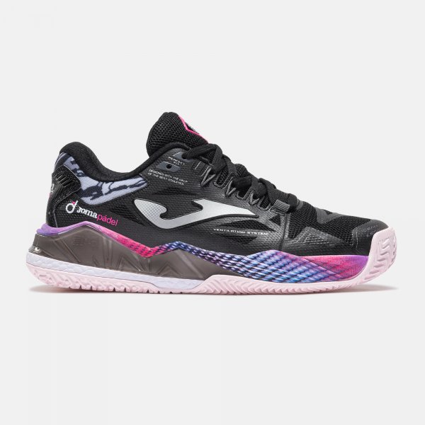 Zapatillas Spin Lady 2601 Negro - padel Joma