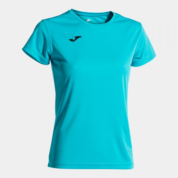 Joma Camiseta Manga Corta Combi Woman en color Turquesa Flúor - padel Joma