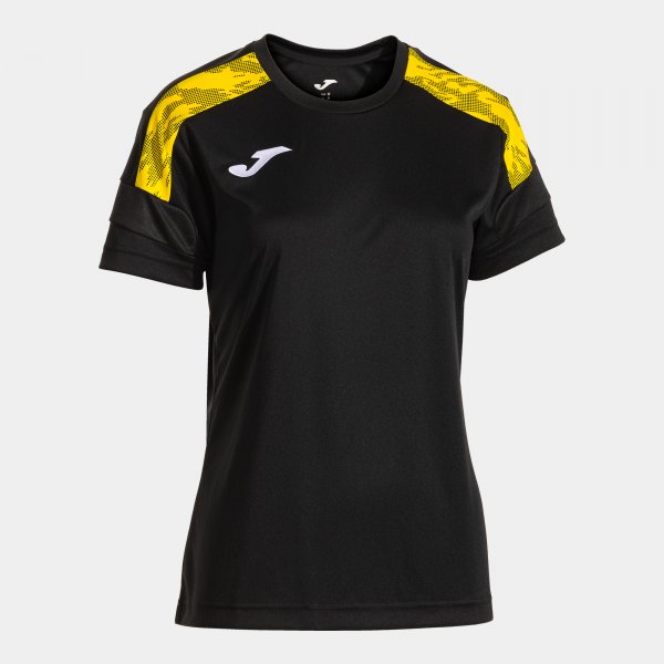 Joma Camiseta Manga Corta Championship VIII en color Negro Amarillo - padel Joma