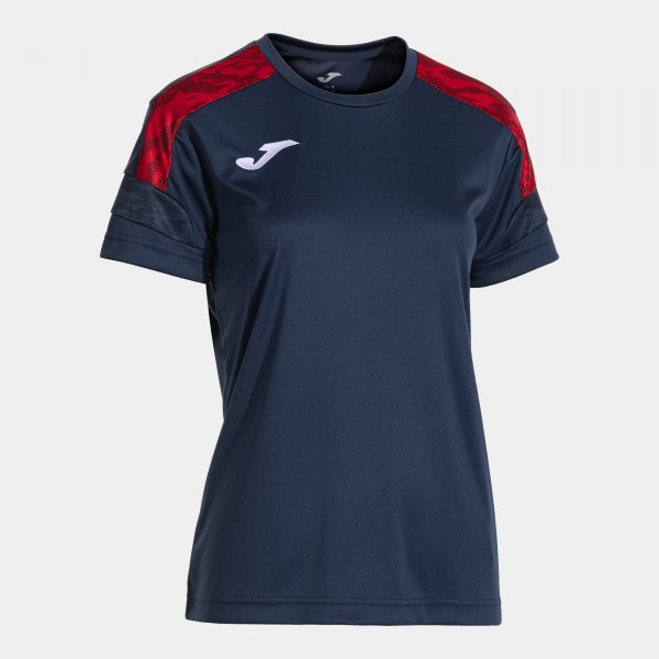 Joma Camiseta Manga Corta Championship VIII en color Dark Navy Rojo - padel Joma
