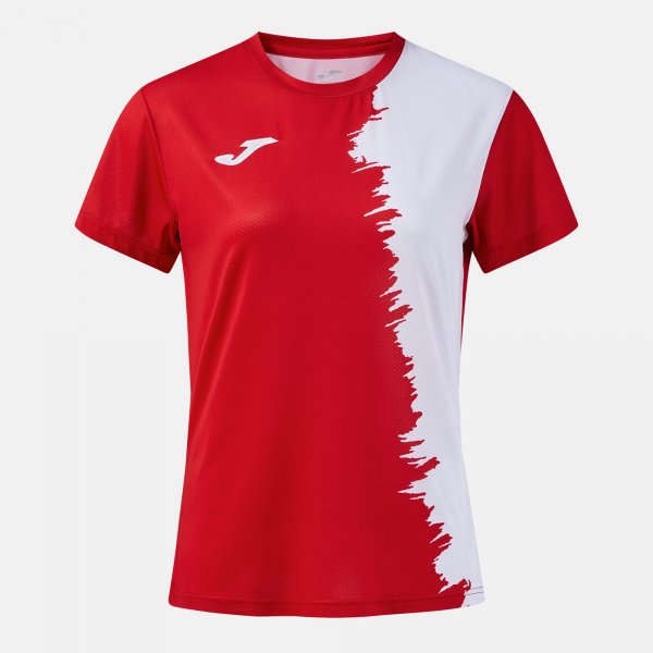 Joma Camiseta Manga Corta Picasho en color Rojo Blanco - padel Joma
