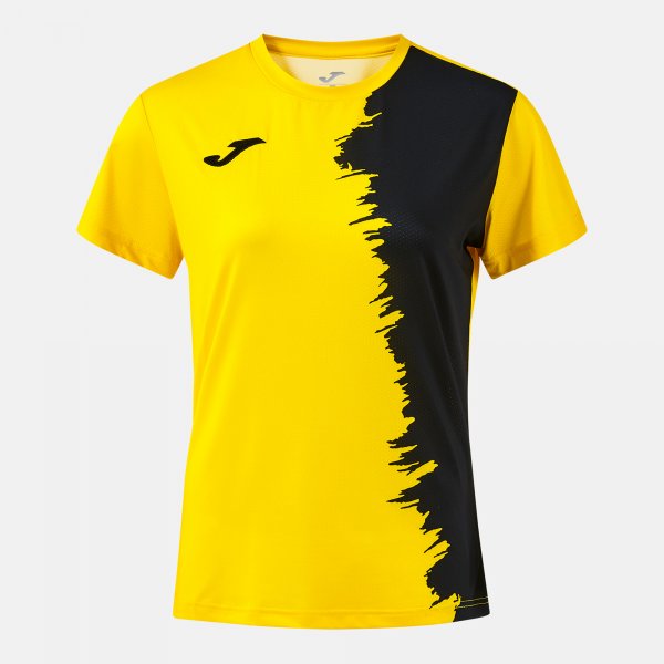 Joma Camiseta Manga Corta Picasho en color Amarillo Negro - padel Joma