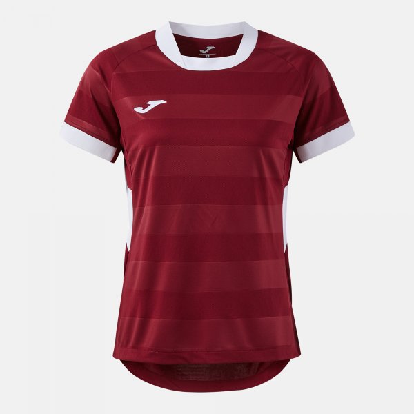 Joma Camiseta Manga Corta Toletum VII en color Burdeos Blanco - padel Joma