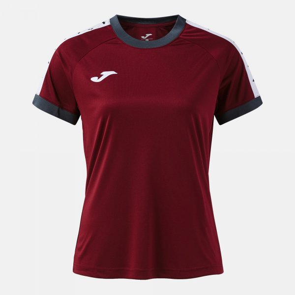 Joma Camiseta Manga Corta Heroic en color Burdeos Antracita - padel Joma